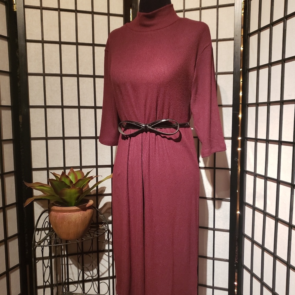 NWT Comfy 1/2 Sleeves Old Navy Plum Dress